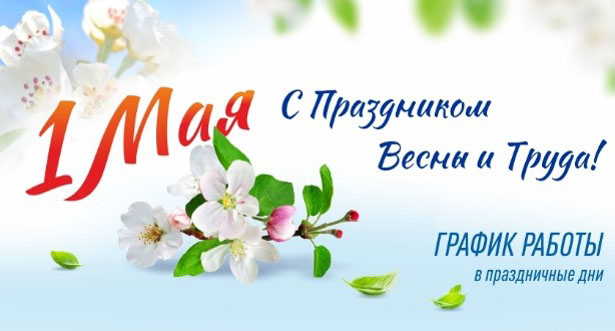 Режим работы в праздничные дни!
